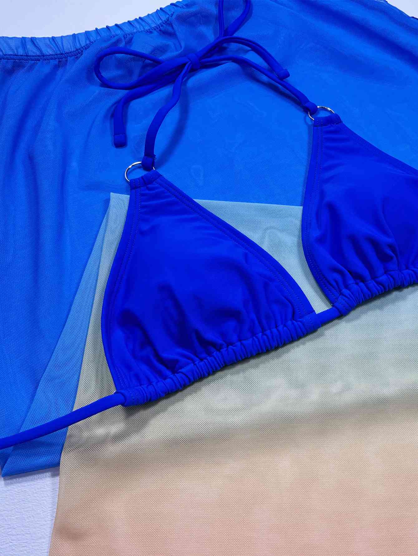 Eva Gradient Three-Piece Swim Set