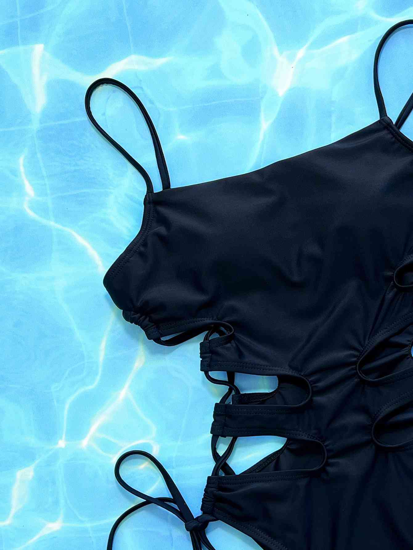 Bella Lace-Up One-Piece Swimsuit