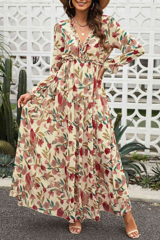 Sienna Floral Plunge Maxi Dress