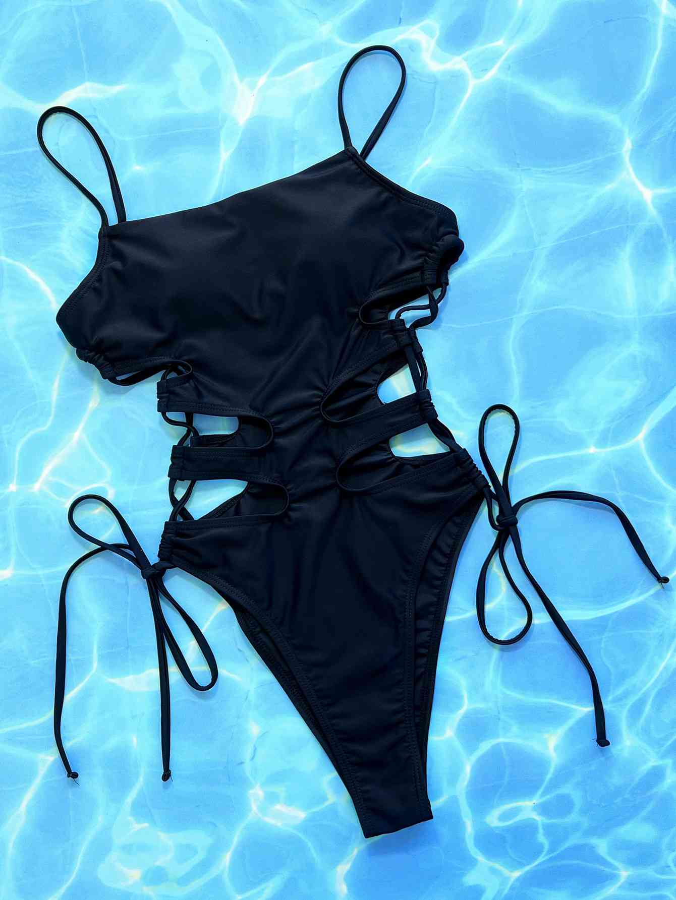 Bella Lace-Up One-Piece Swimsuit