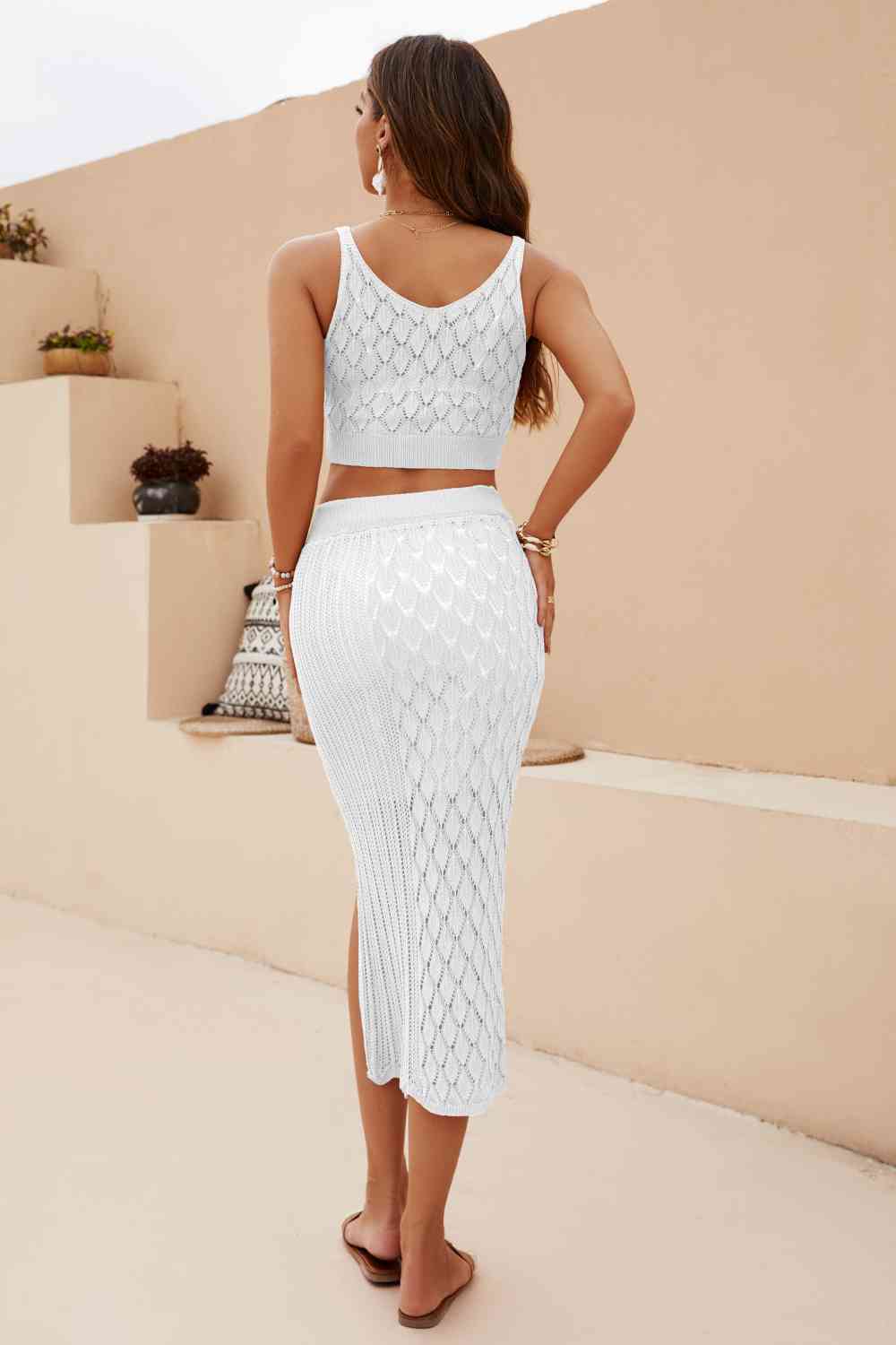 Lettie Cropped Tank and Split Skirt Set