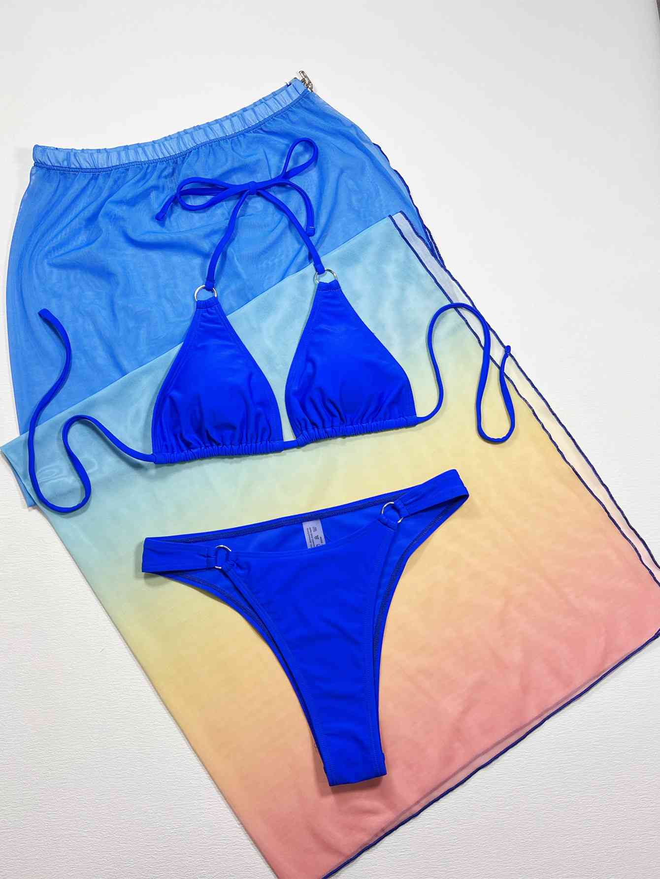 Eva Gradient Three-Piece Swim Set