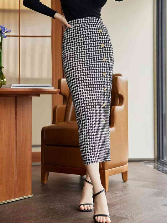 Naomi Button Midi Skirt