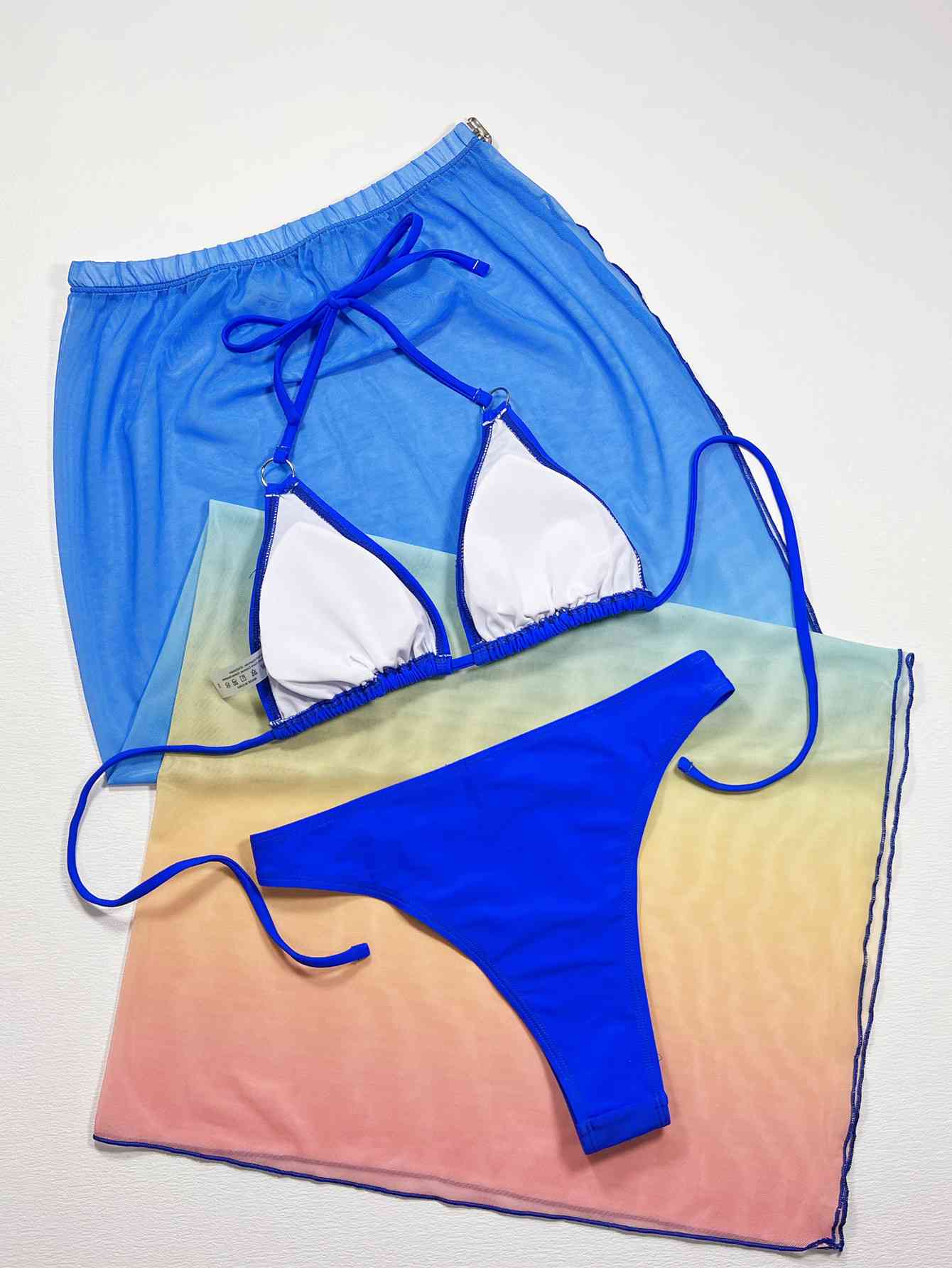 Eva Gradient Three-Piece Swim Set