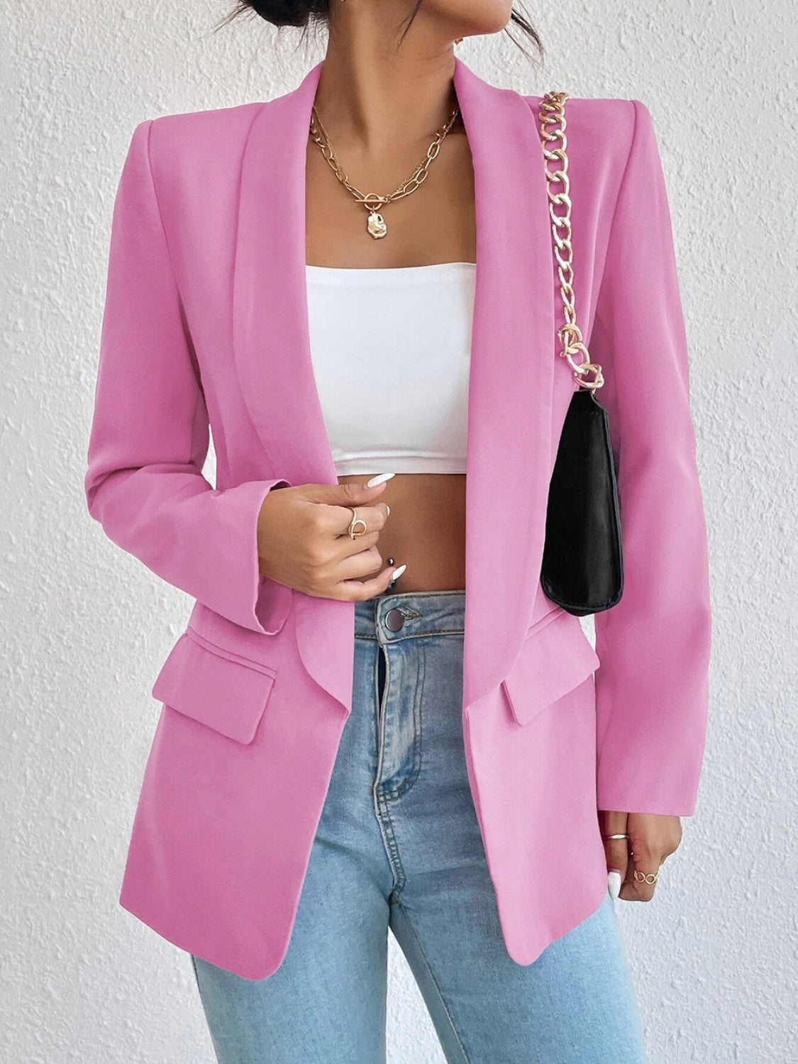 Evadne Shawl Collar Long Sleeve Blazer