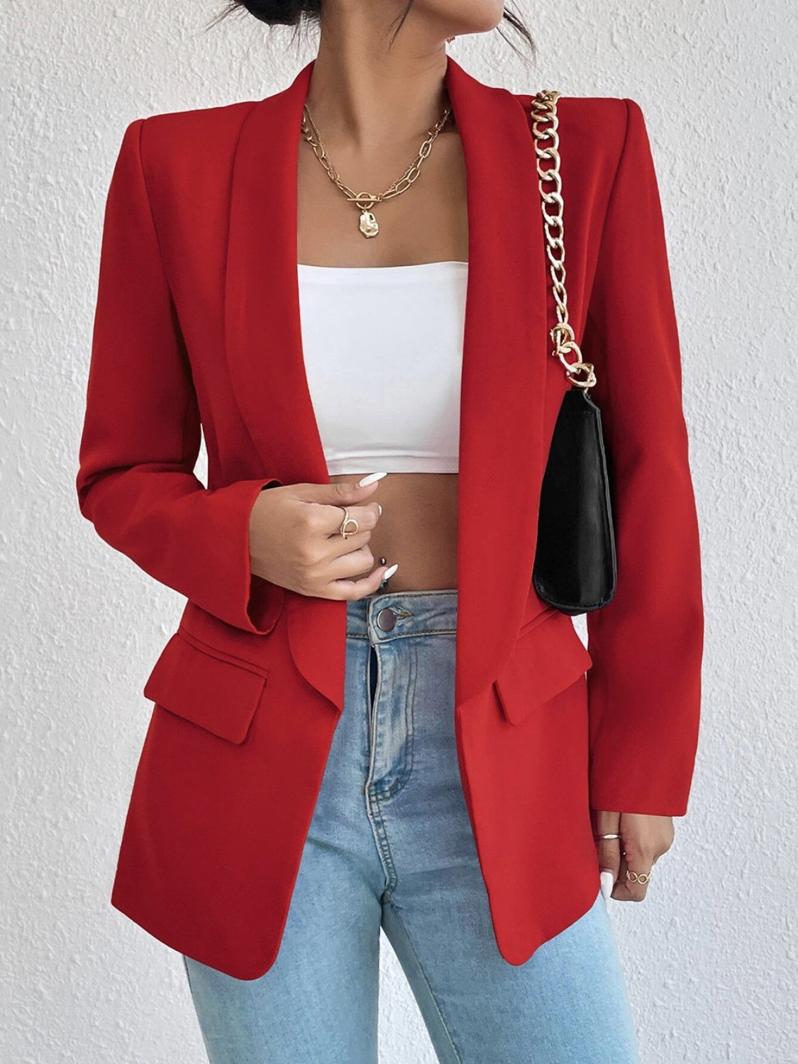 Evadne Shawl Collar Long Sleeve Blazer