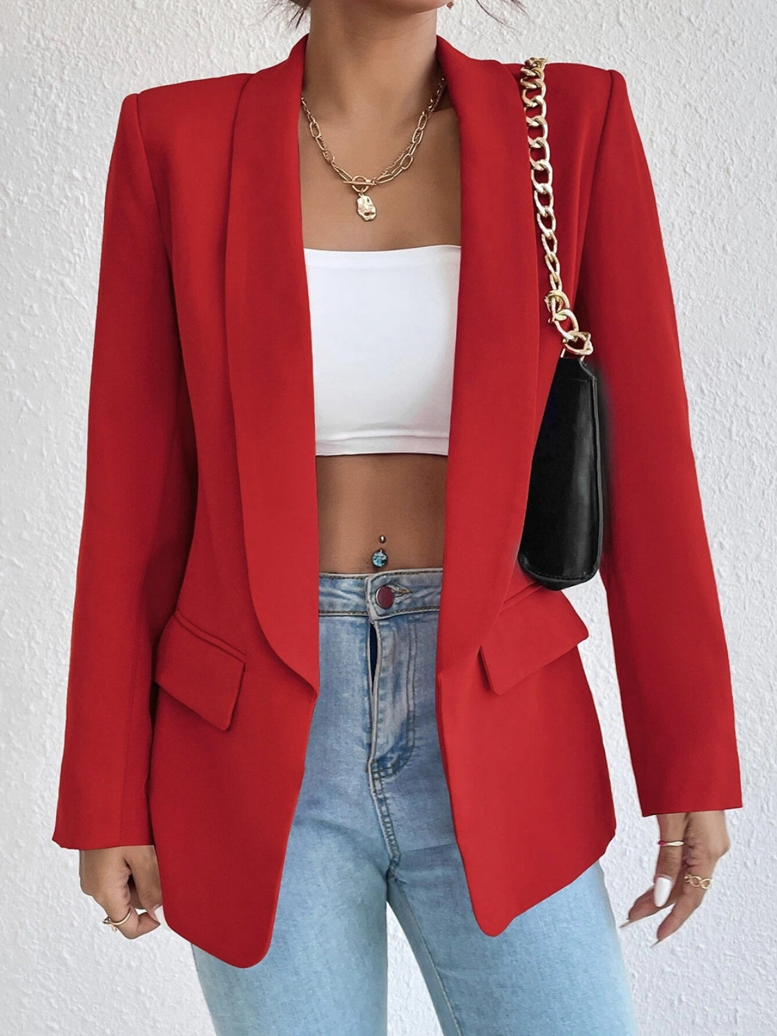 Evadne Shawl Collar Long Sleeve Blazer