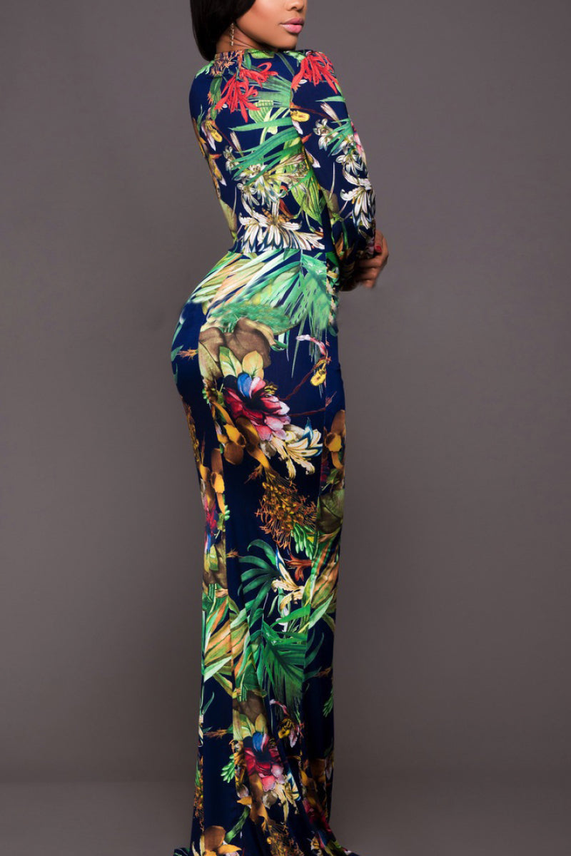 Jade Printed Maxi Dress