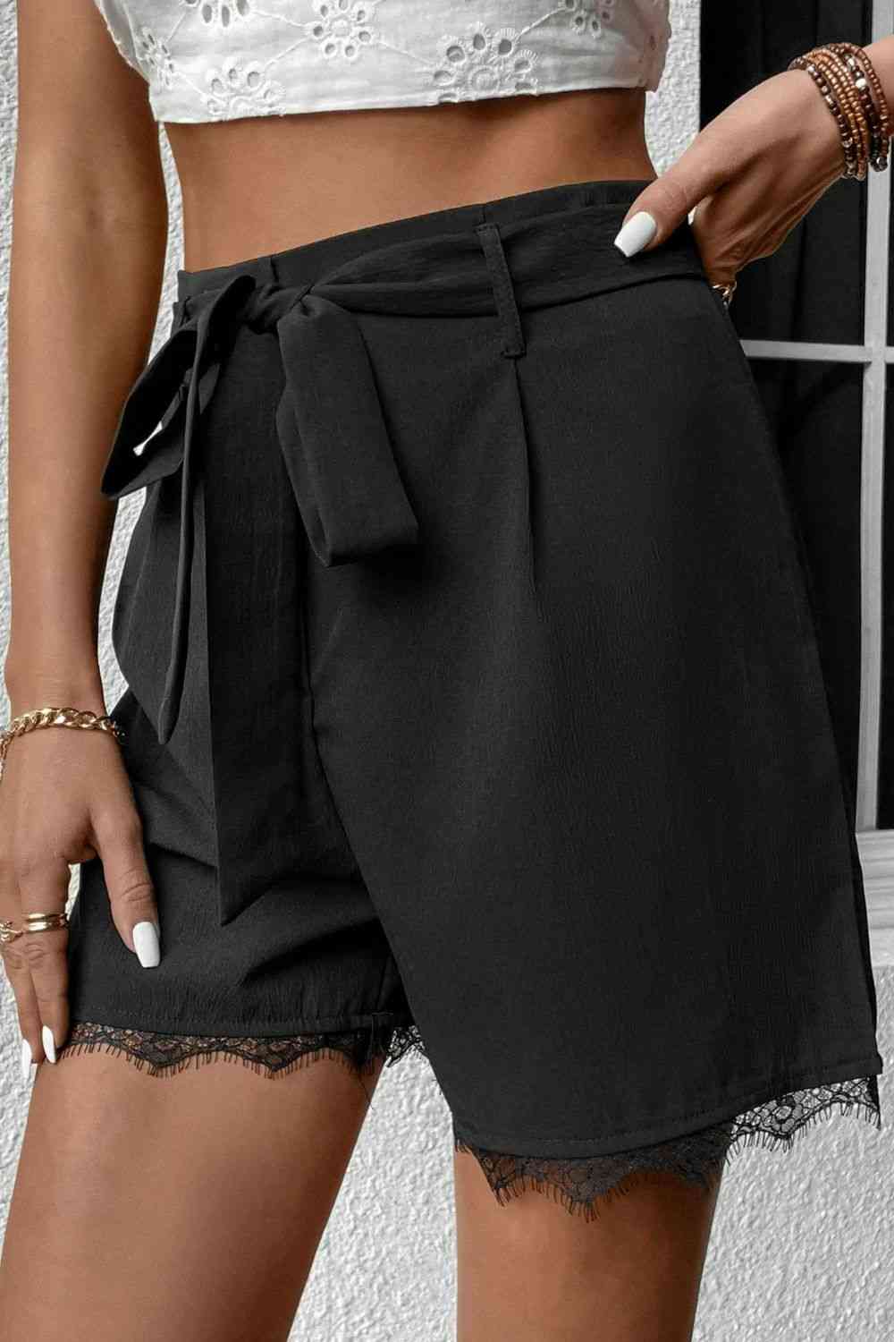 Una Lace Trim Shorts