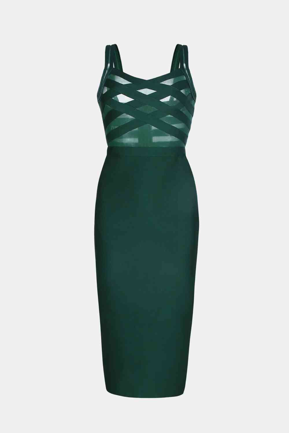 Lavinia Spliced Mesh Bandage Dress