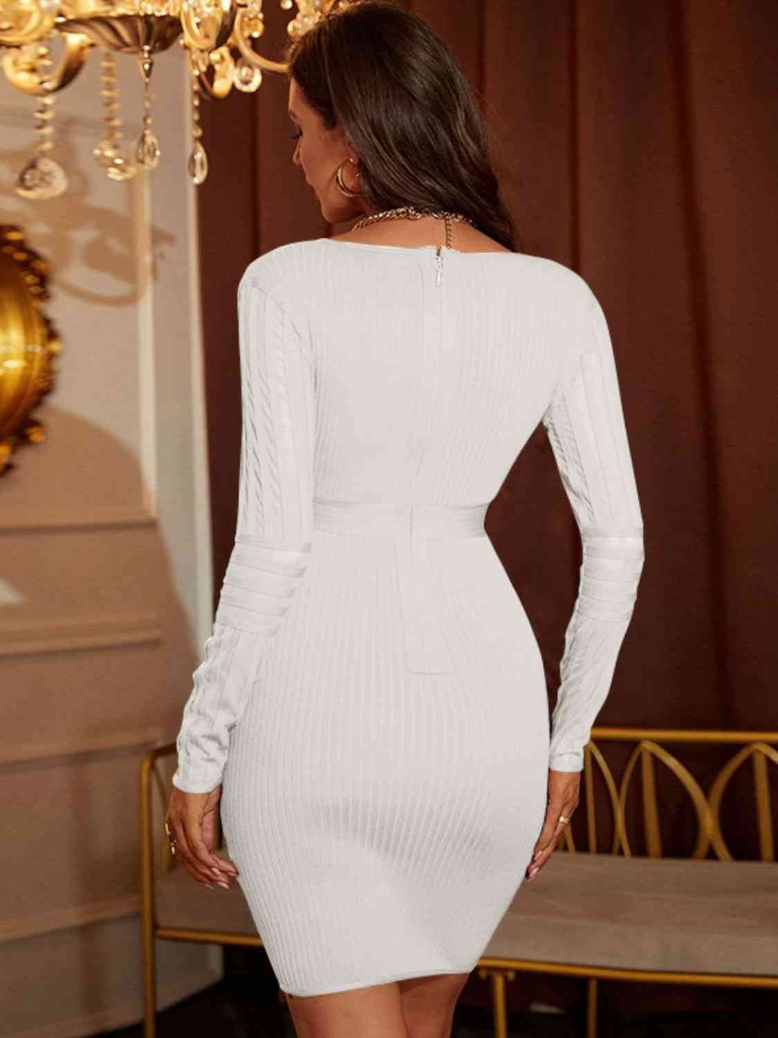 Rebecca Deep V  Bandage Dress